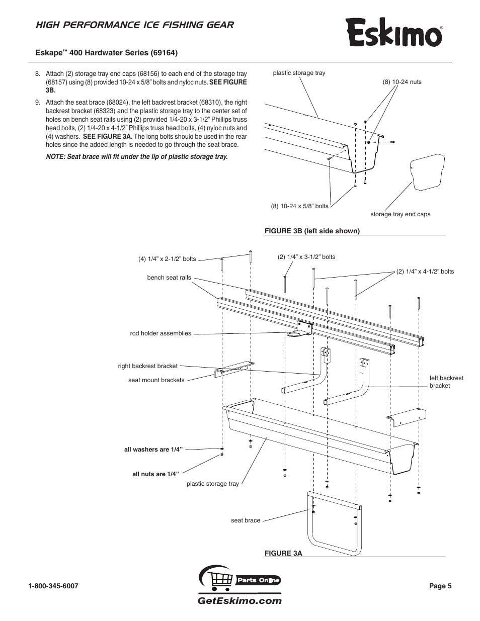 High performance ice fishing gear | Eskimo 69164 User Manual | Page 5 / 16