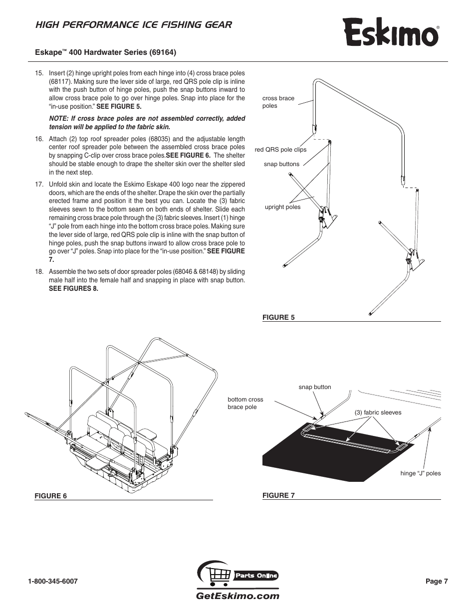 High performance ice fishing gear | Eskimo 69164 User Manual | Page 7 / 16