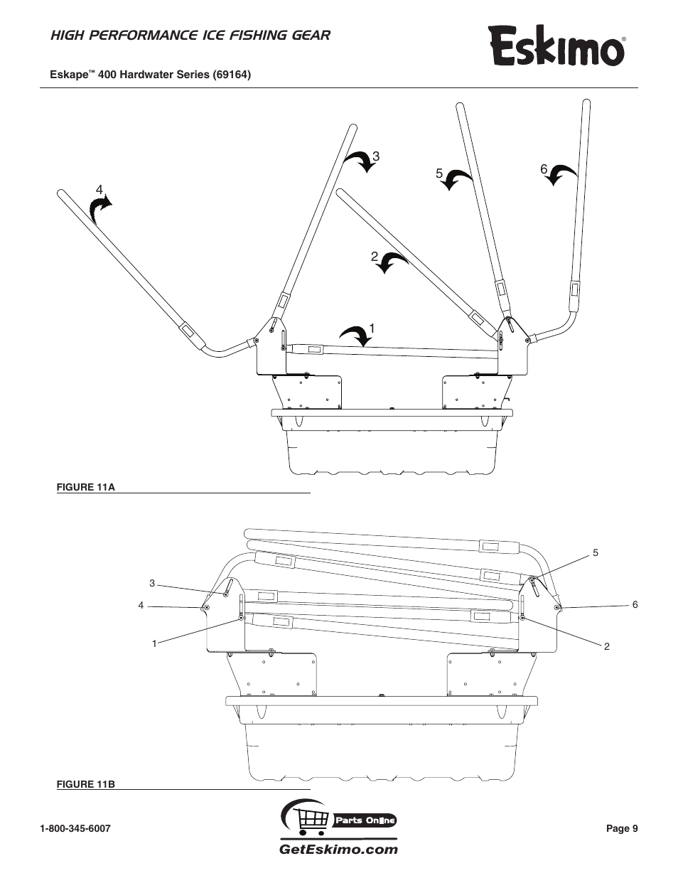 High performance ice fishing gear | Eskimo 69164 User Manual | Page 9 / 16