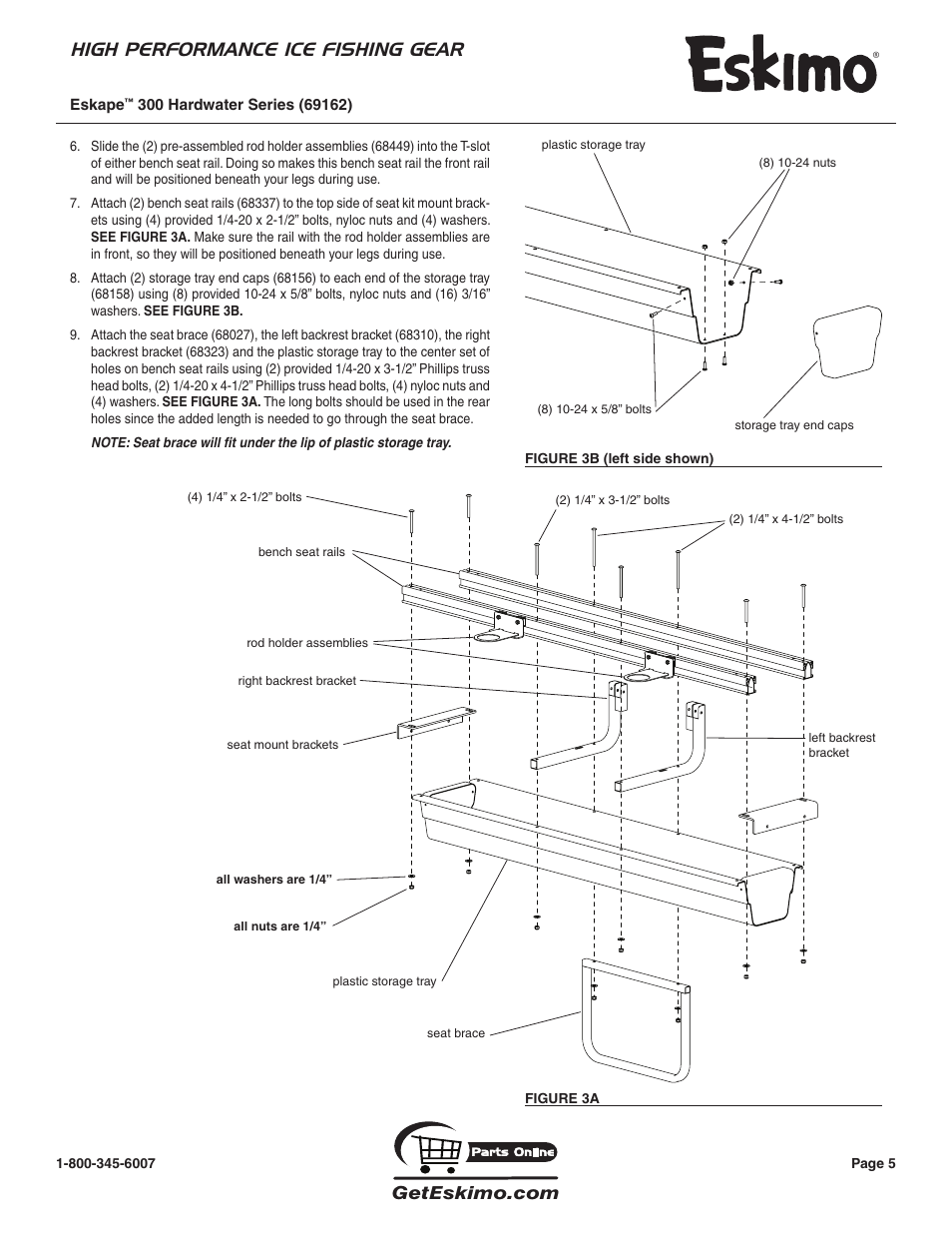 High performance ice fishing gear | Eskimo 69162 User Manual | Page 5 / 16