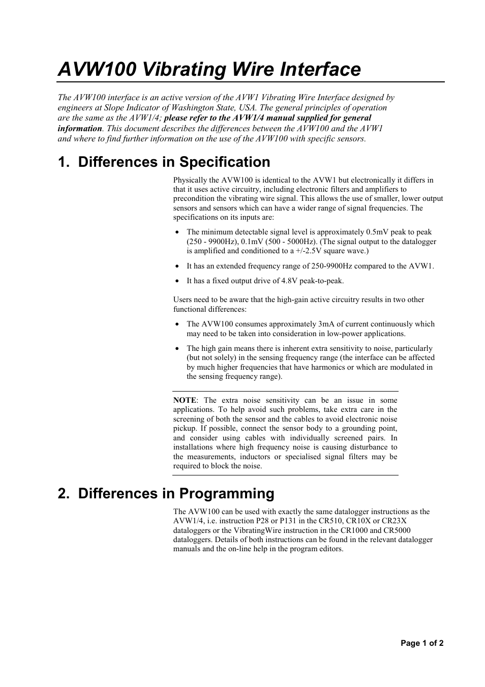 Campbell Hausfeld AVW100 User Manual | 2 pages