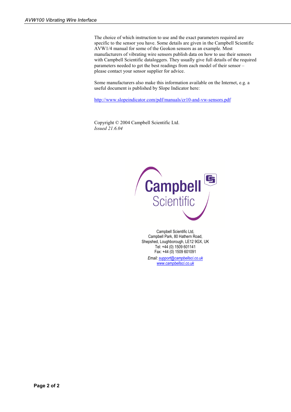 Campbell Hausfeld AVW100 User Manual | Page 2 / 2