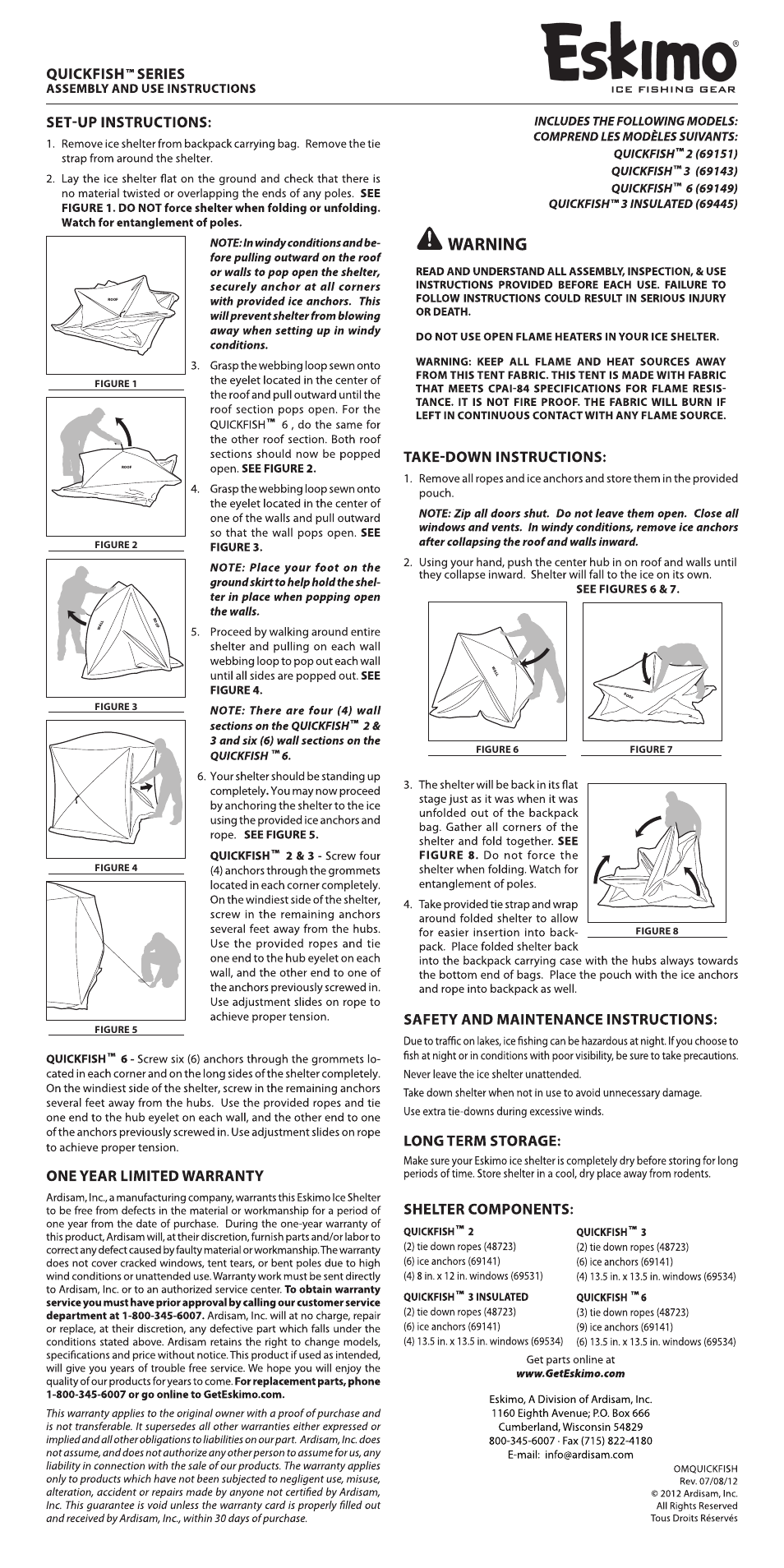 Eskimo 69801 User Manual | 2 pages