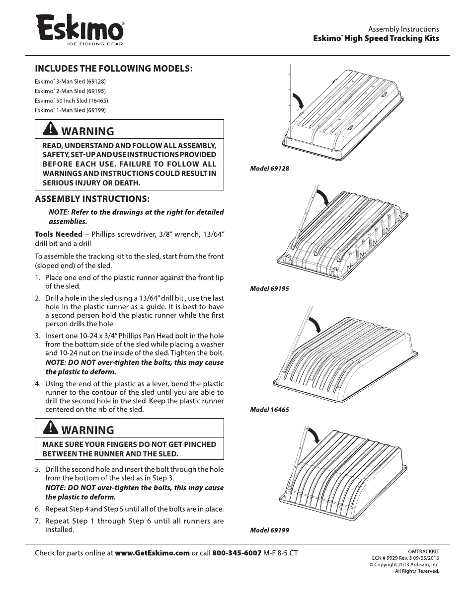 Eskimo TRACKINGKIT User Manual | 2 pages