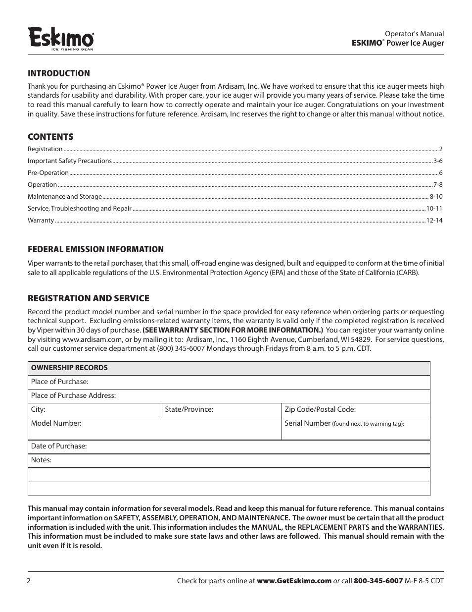 Eskimo Z71Q10 User Manual | Page 2 / 14