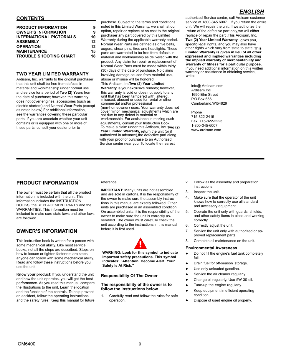 Eskimo 6400 User Manual | Page 9 / 34