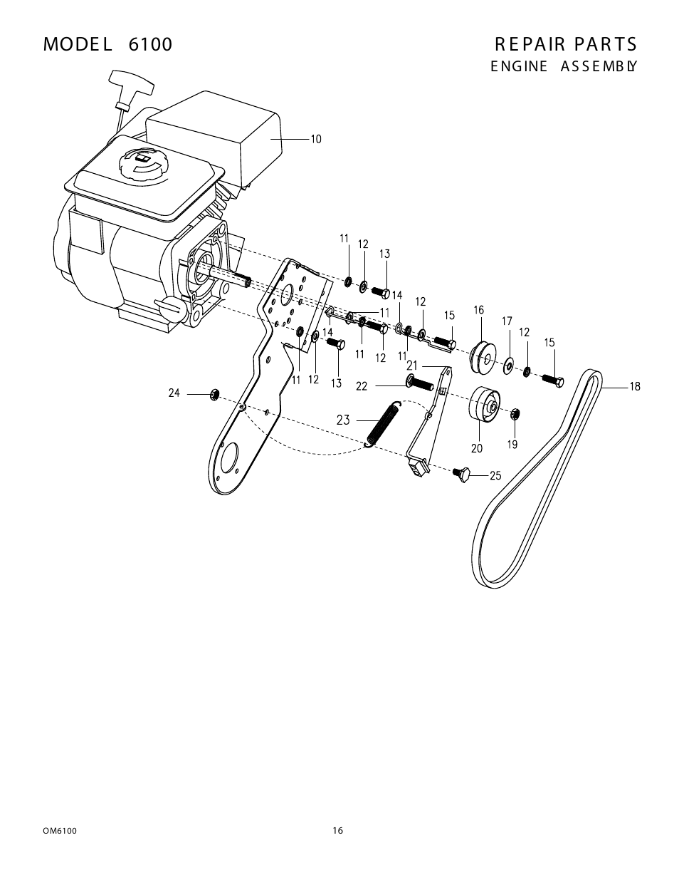 Mode l 6100 r e pa ir pa r t s | Eskimo 6100 User Manual | Page 16 / 27