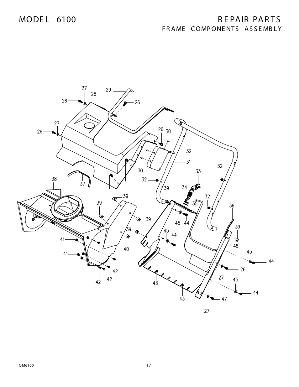 Mode l 6100 r e pa ir pa r t s | Eskimo 6100 User Manual | Page 17 / 27