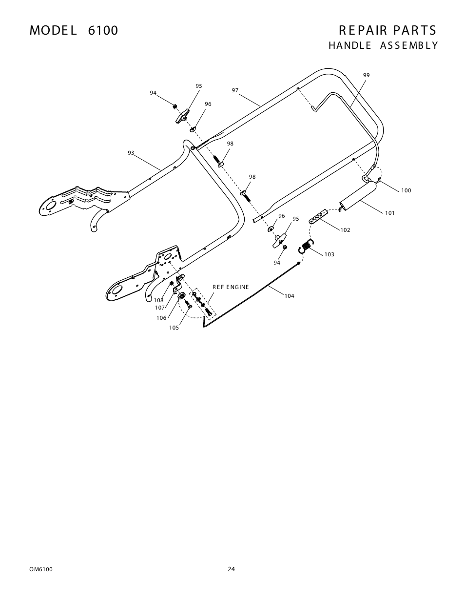 R e pa ir pa r t s, Mode l 6100 | Eskimo 6100 User Manual | Page 24 / 27