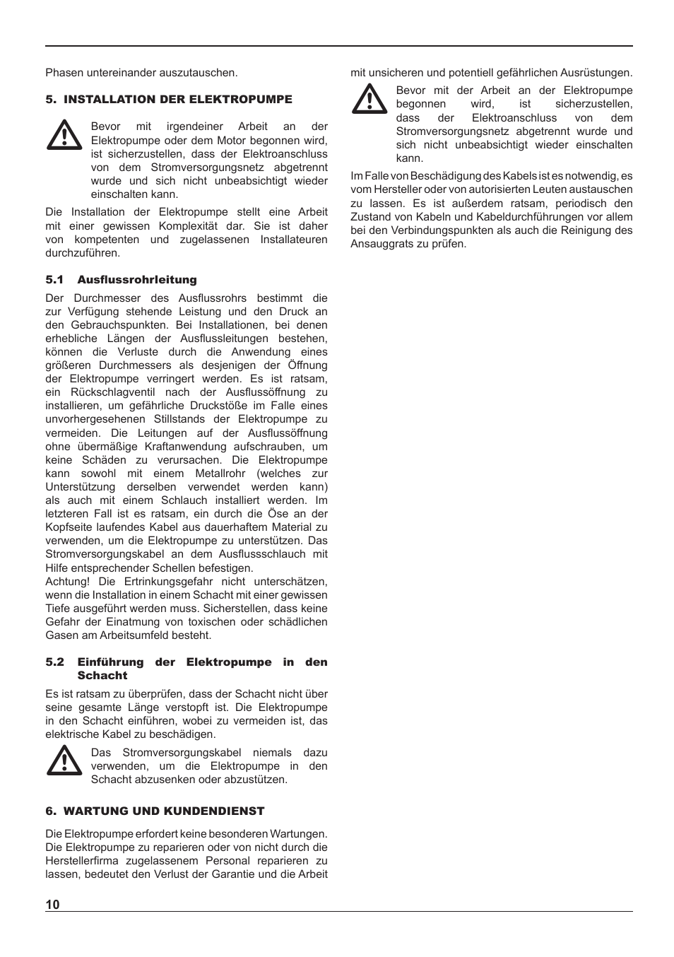 E-Tech ES series 5" close-coupled pumps User Manual | Page 10 / 40