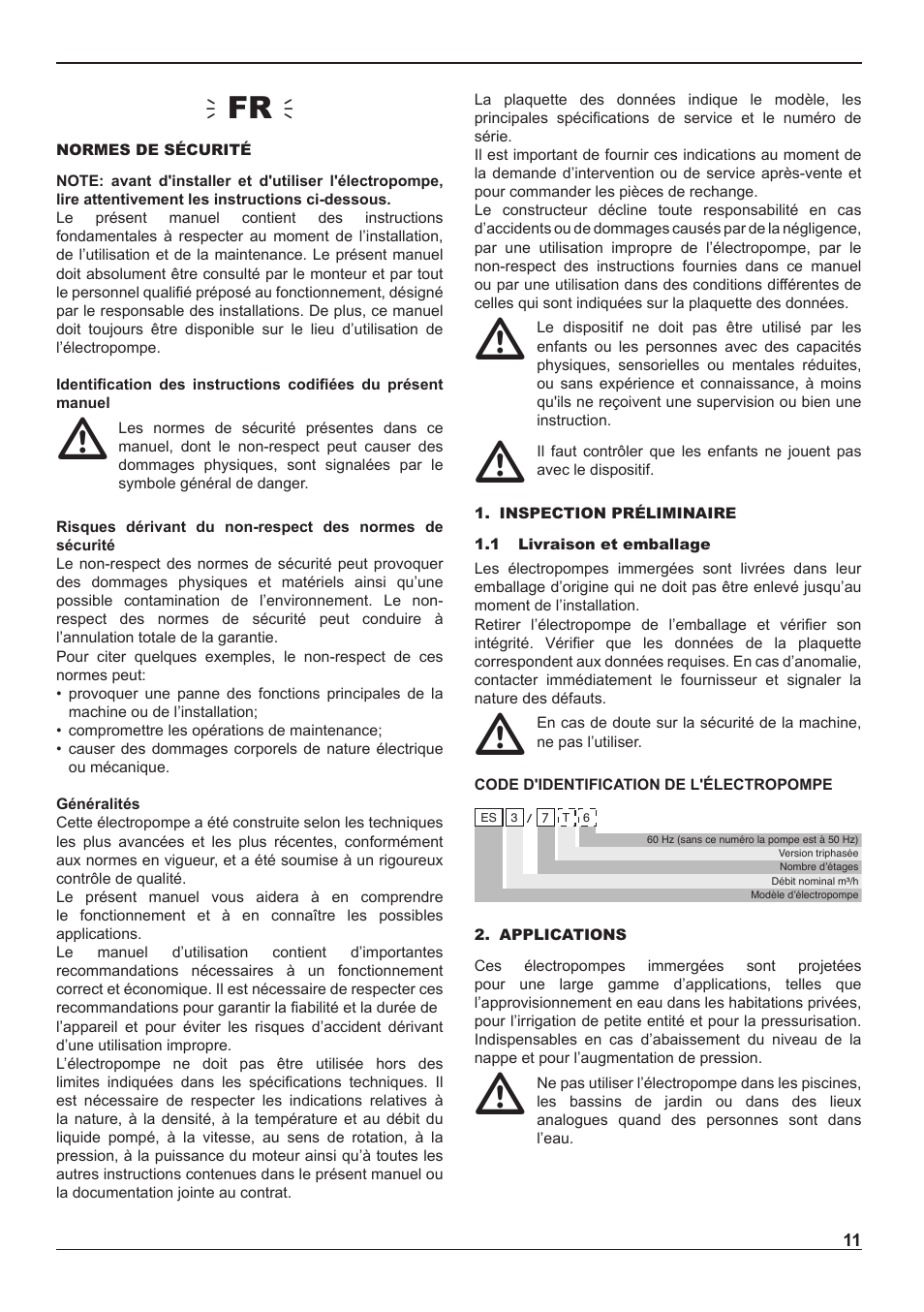 Ñfr ò | E-Tech ES series 5" close-coupled pumps User Manual | Page 11 / 40