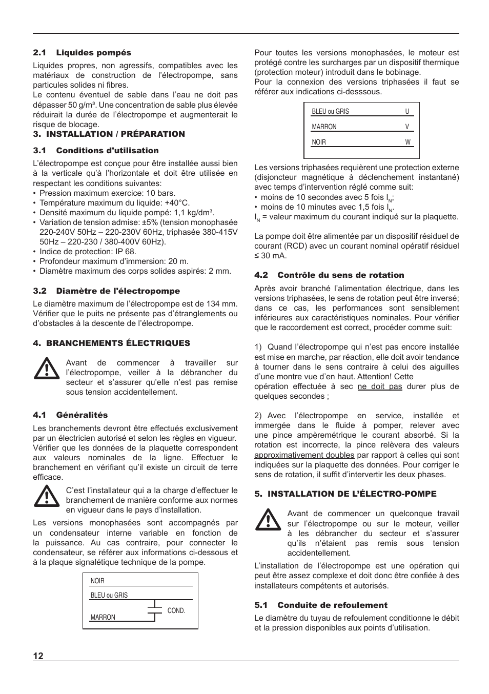 E-Tech ES series 5" close-coupled pumps User Manual | Page 12 / 40