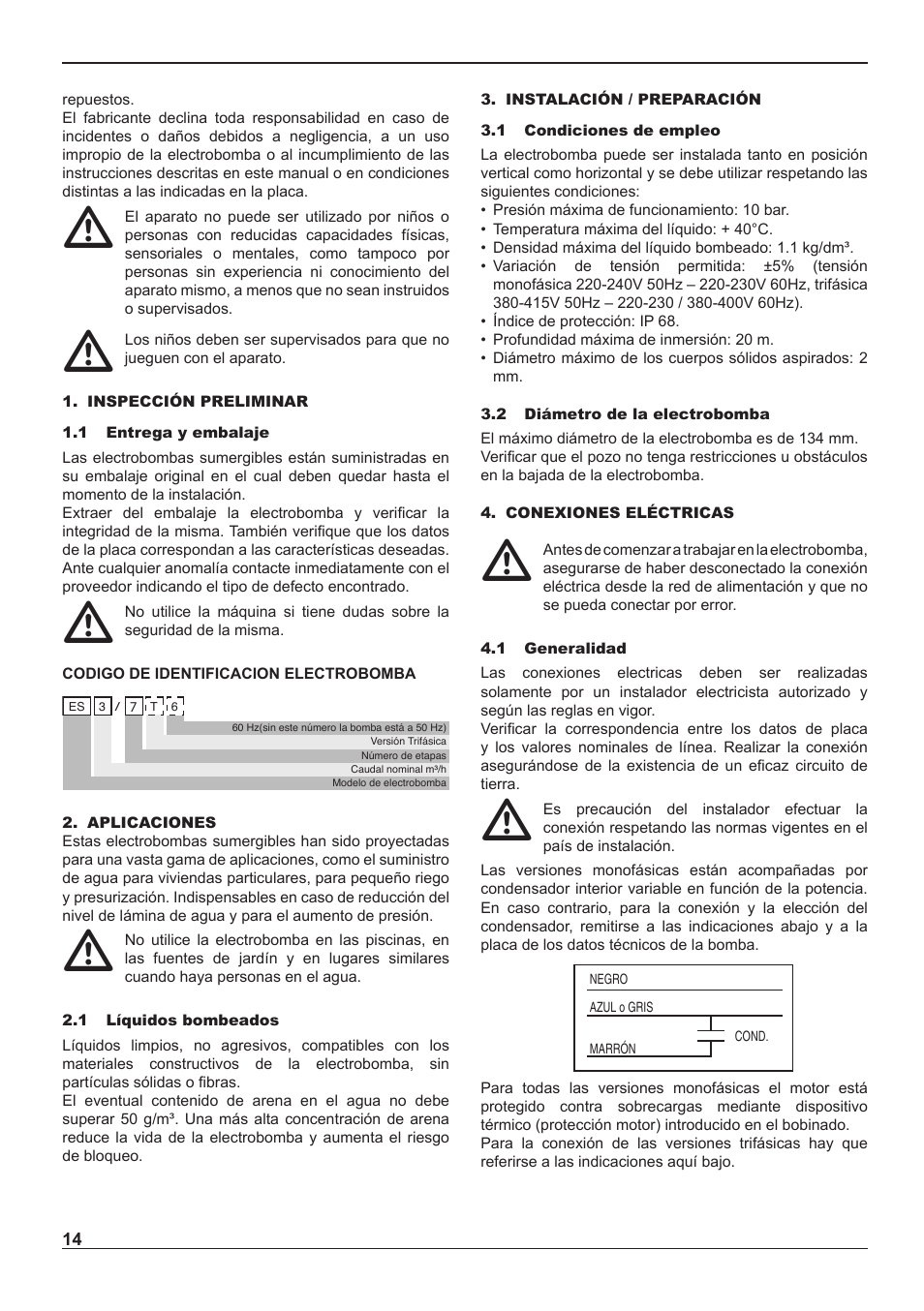 E-Tech ES series 5" close-coupled pumps User Manual | Page 14 / 40