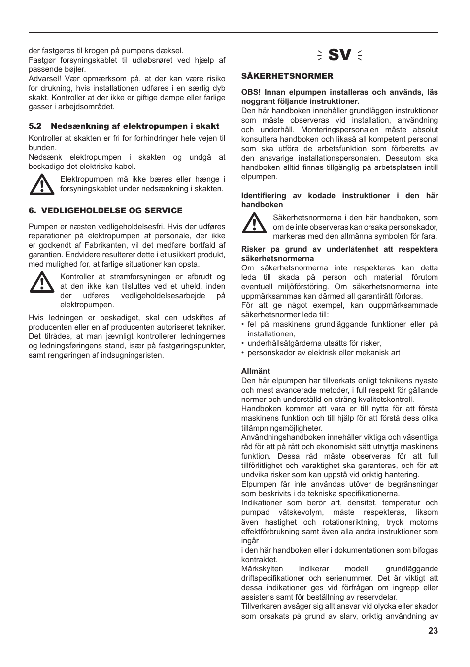 Ñsv ò | E-Tech ES series 5" close-coupled pumps User Manual | Page 23 / 40