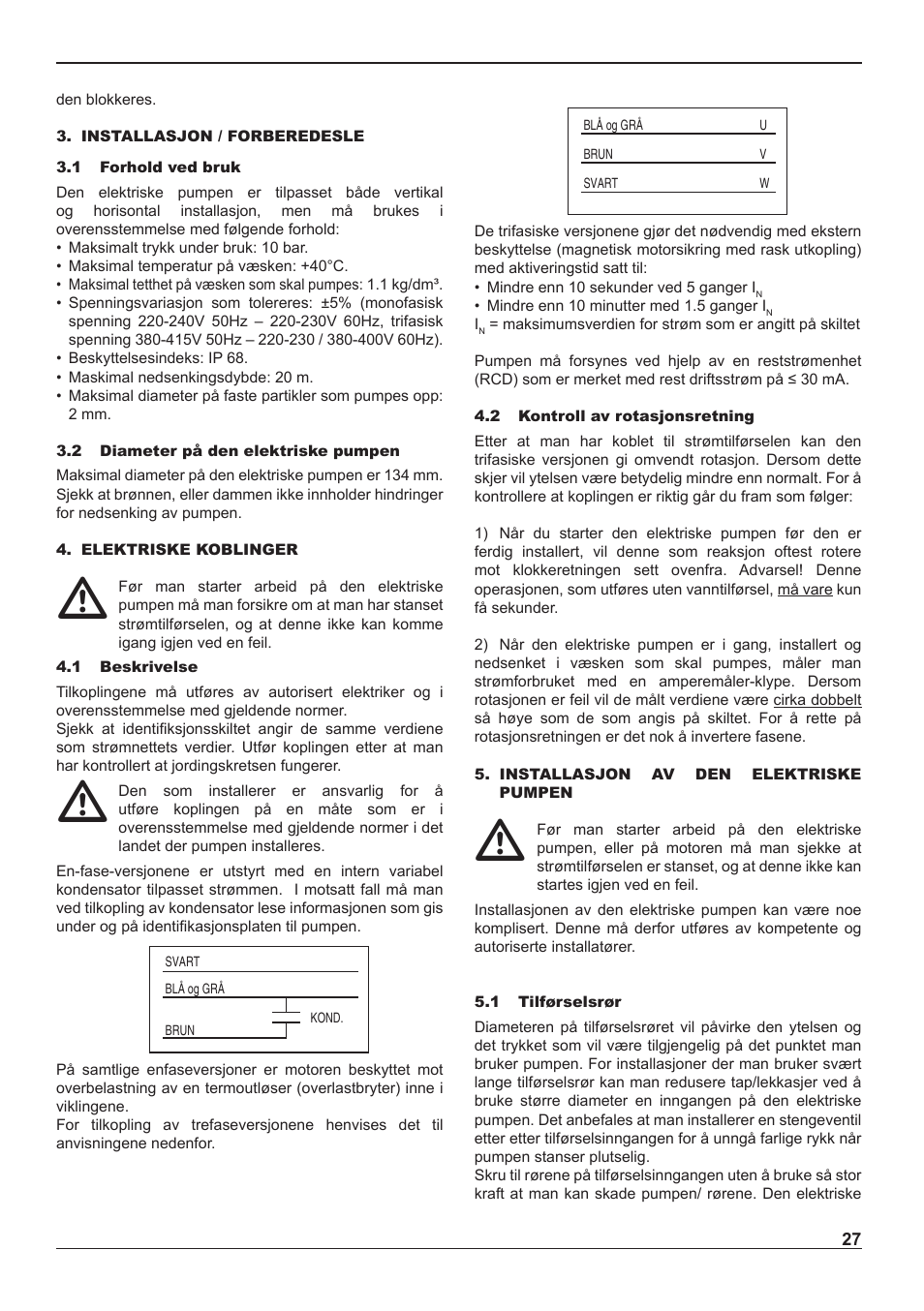 E-Tech ES series 5" close-coupled pumps User Manual | Page 27 / 40