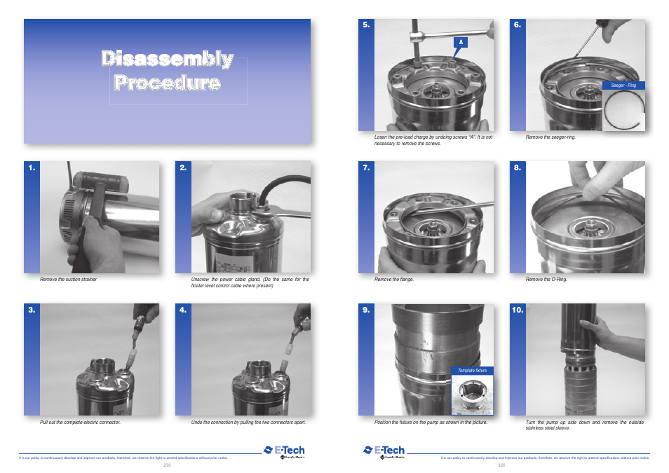 E-Tech ES series 5" close-coupled pumps User Manual | Page 2 / 11