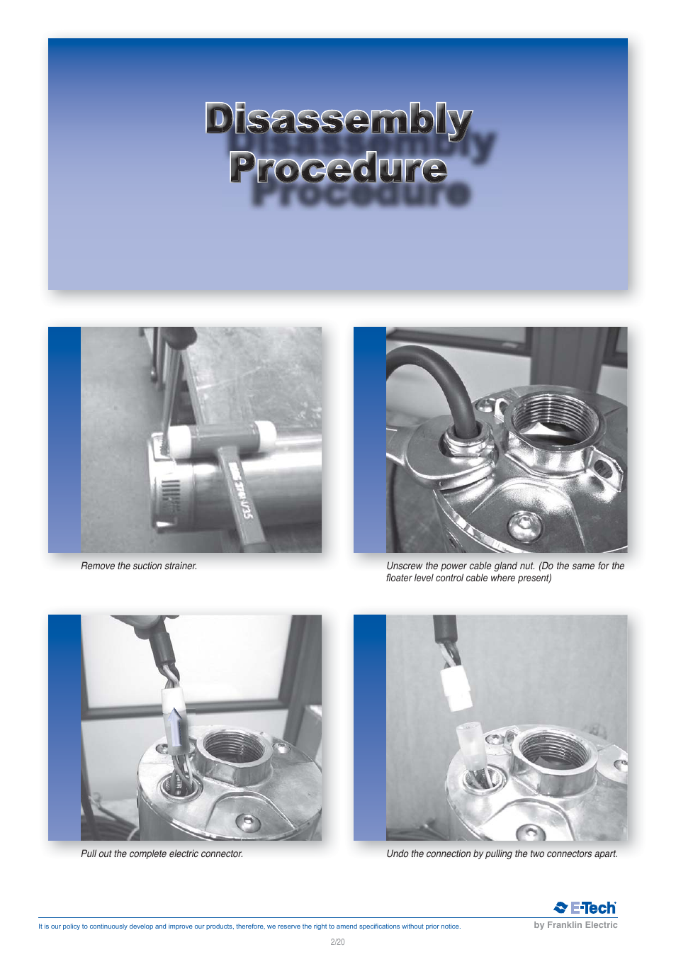 E-Tech VN series 5" close-coupled pumps User Manual | Page 2 / 20