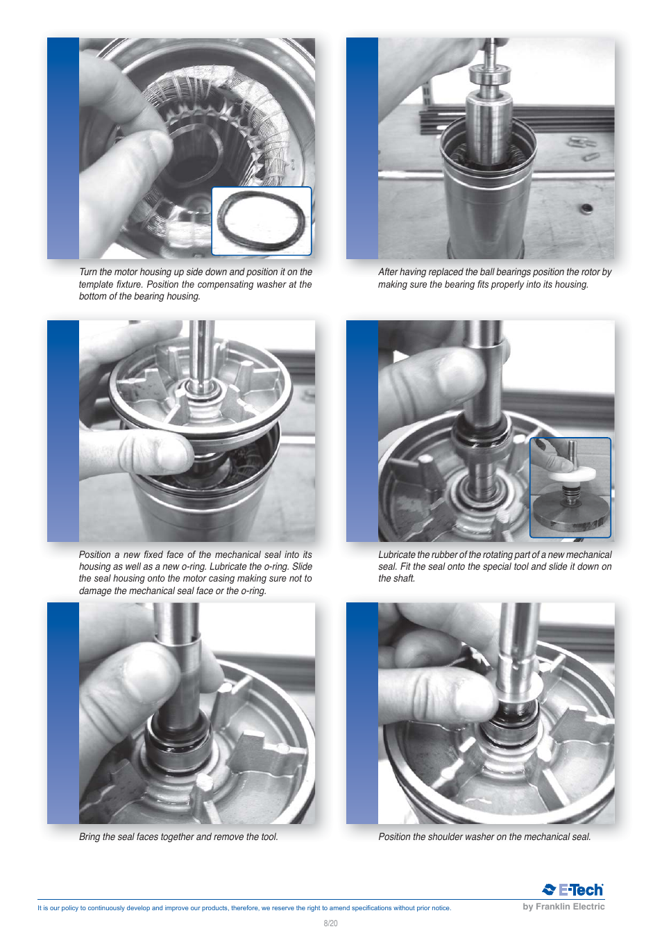 E-Tech VN series 5" close-coupled pumps User Manual | Page 8 / 20