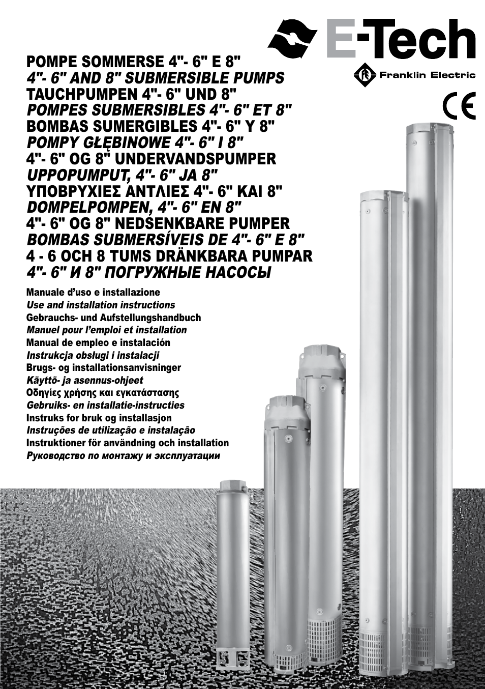 E-Tech VS series 8" submersible pumps User Manual | 76 pages
