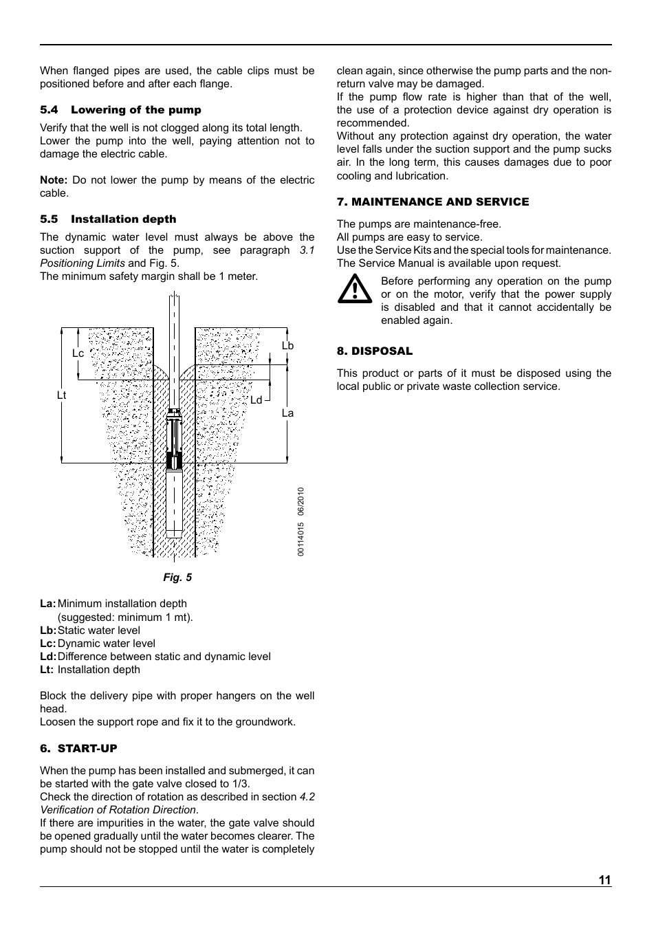 E-Tech VS series 8" submersible pumps User Manual | Page 11 / 76