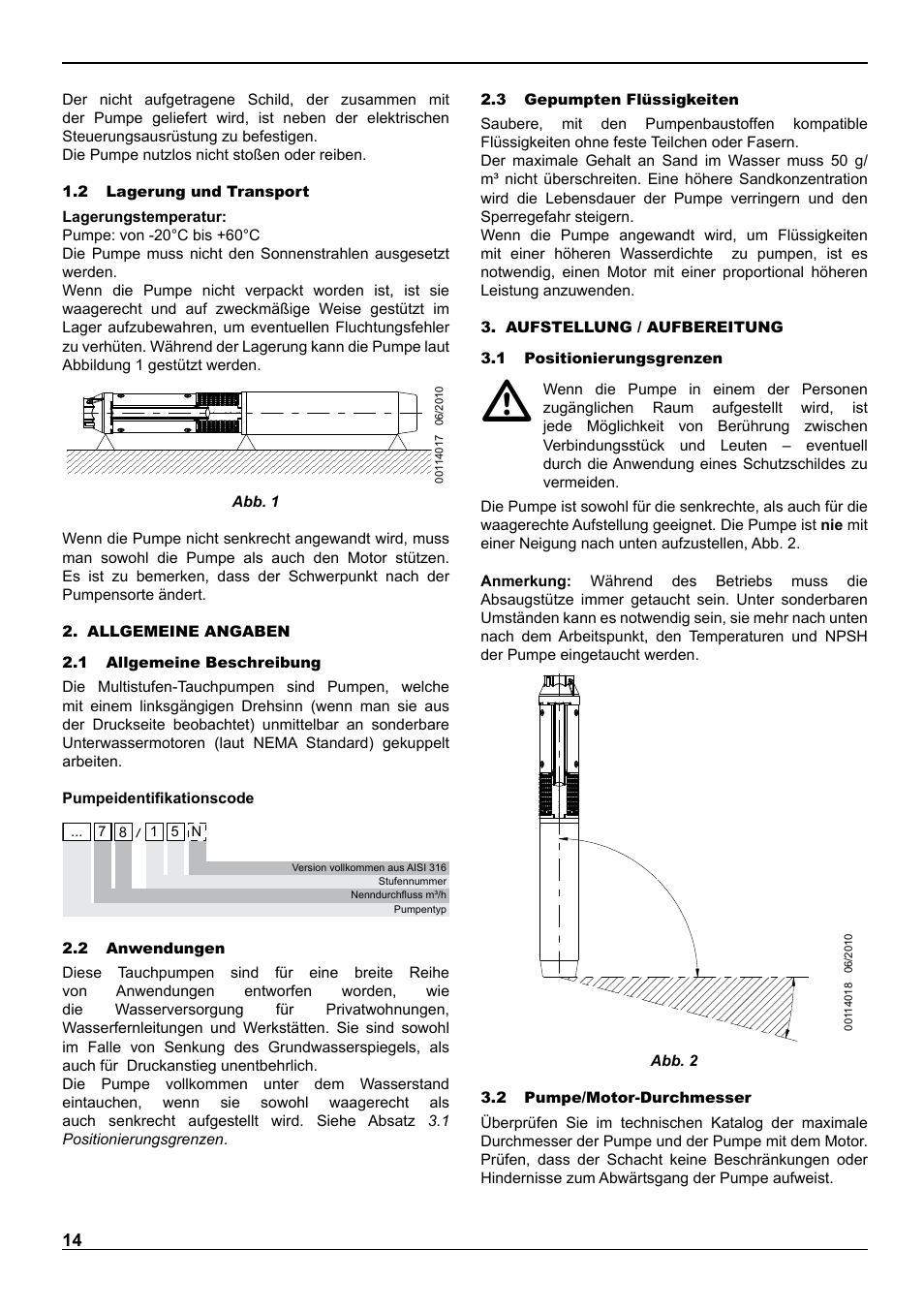 E-Tech VS series 8" submersible pumps User Manual | Page 14 / 76