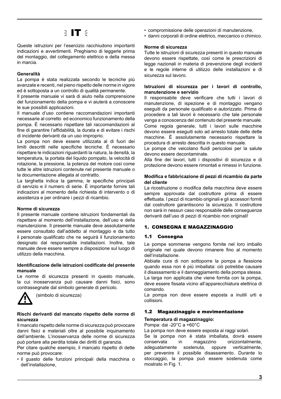 Ïit ð | E-Tech VS series 8" submersible pumps User Manual | Page 3 / 76