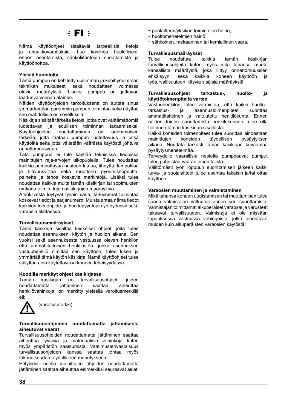 Ïfi ð | E-Tech VS series 8" submersible pumps User Manual | Page 38 / 76