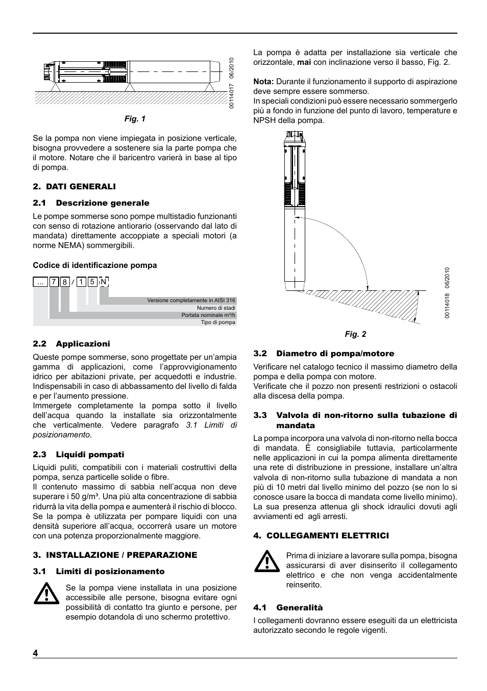 E-Tech VS series 8" submersible pumps User Manual | Page 4 / 76