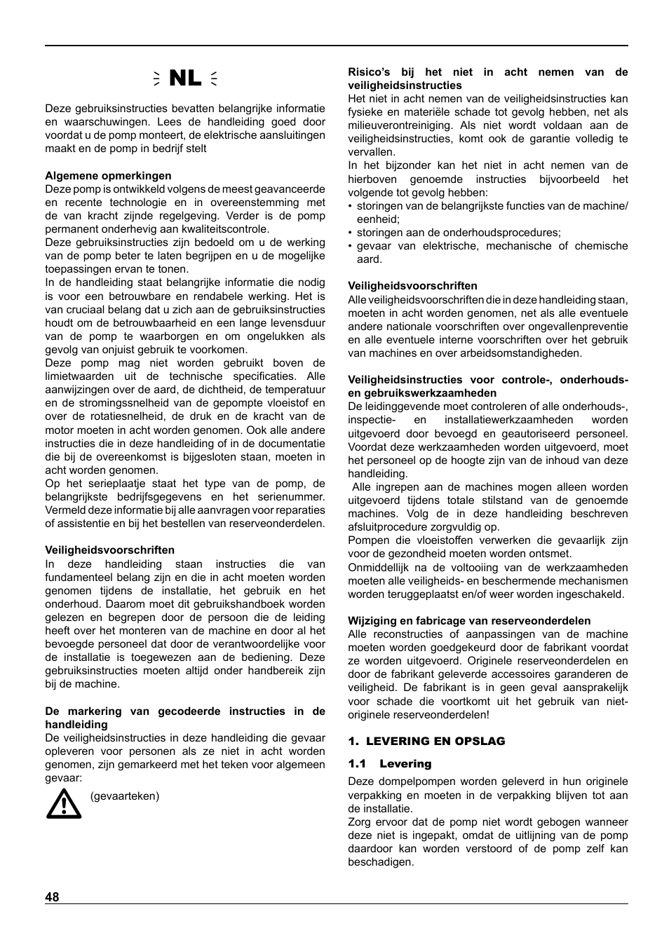 Ïnl ð | E-Tech VS series 8" submersible pumps User Manual | Page 48 / 76