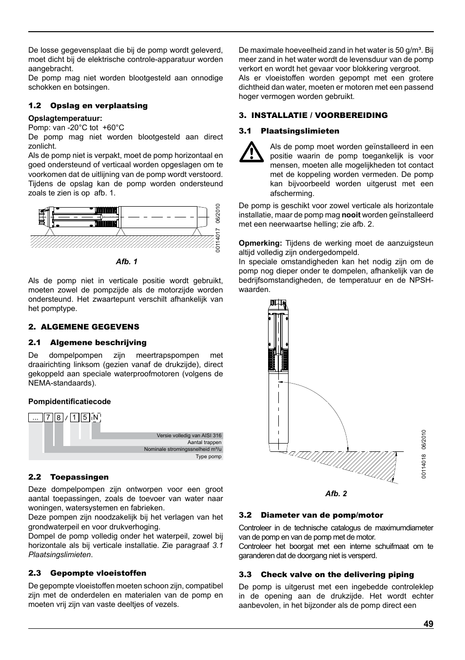 E-Tech VS series 8" submersible pumps User Manual | Page 49 / 76