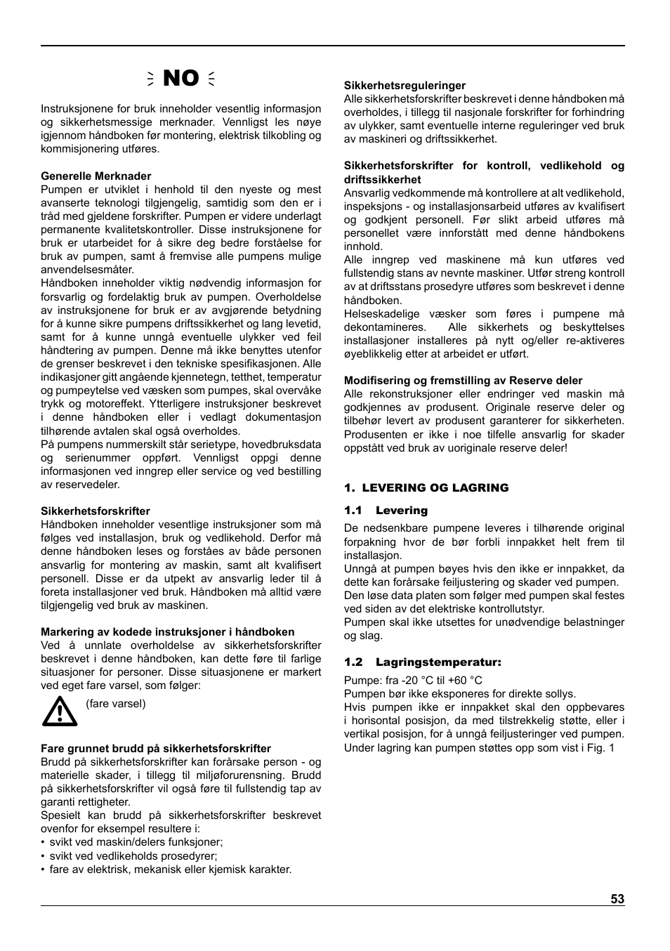 Ïno ð | E-Tech VS series 8" submersible pumps User Manual | Page 53 / 76