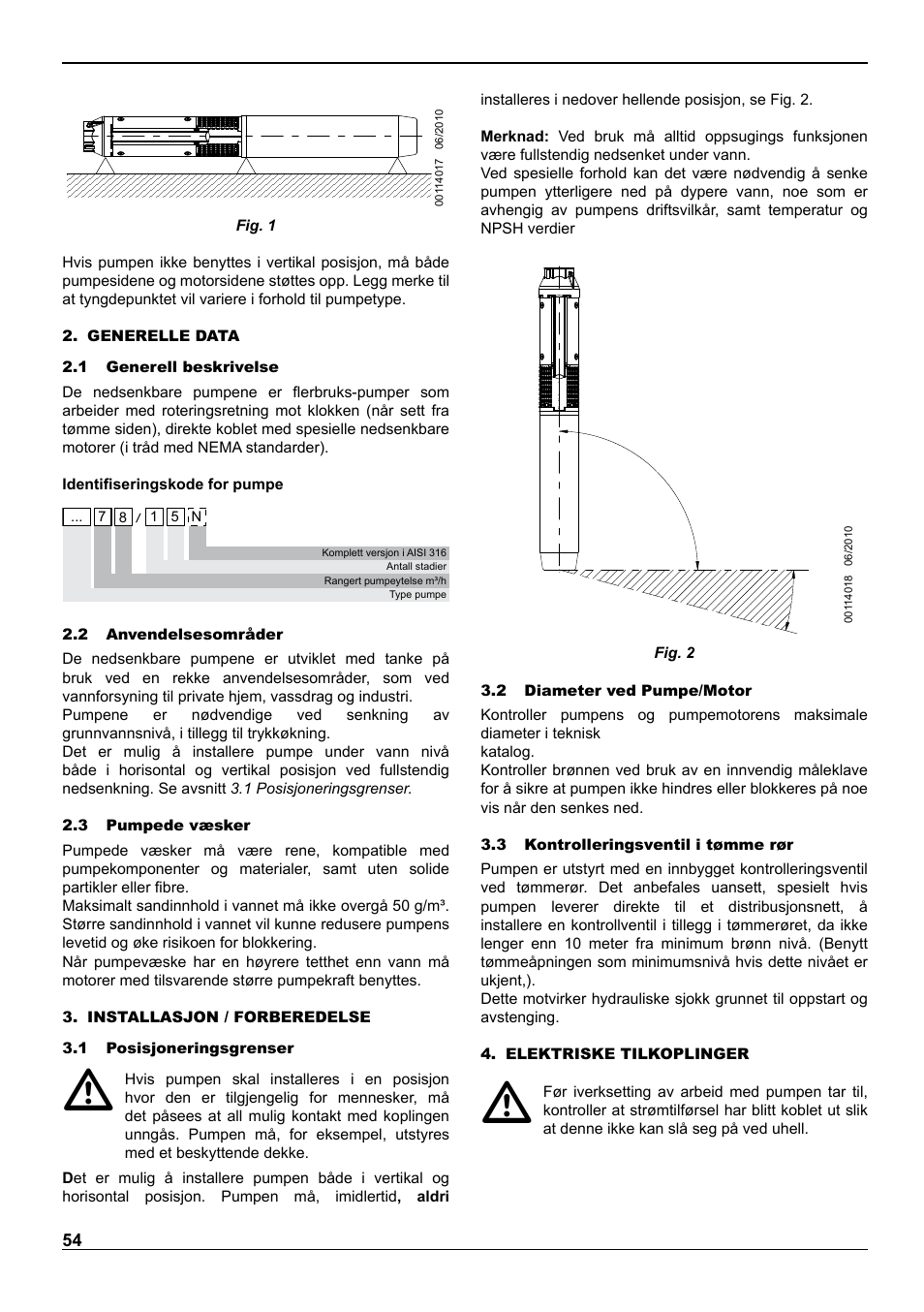 E-Tech VS series 8" submersible pumps User Manual | Page 54 / 76