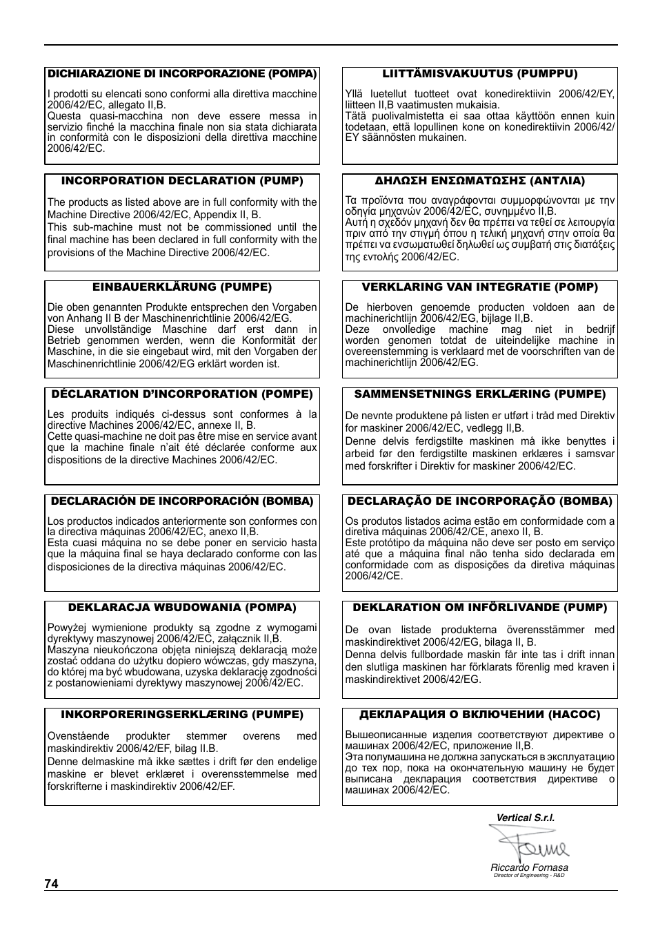 E-Tech VS series 8" submersible pumps User Manual | Page 74 / 76