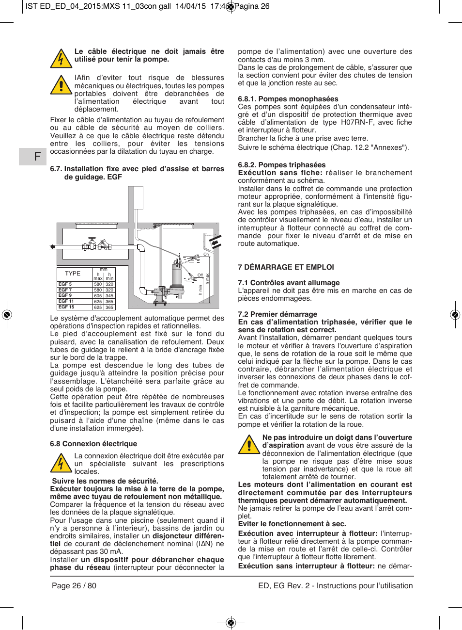 E-Tech Series EGT EGF User Manual | Page 26 / 80