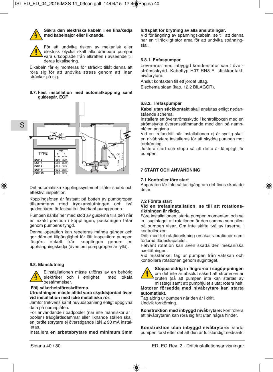 E-Tech Series EGT EGF User Manual | Page 40 / 80