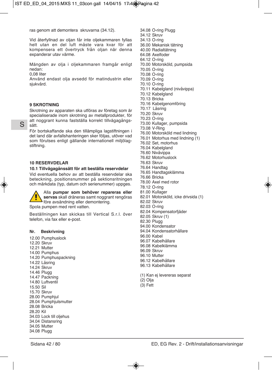 E-Tech Series EGT EGF User Manual | Page 42 / 80