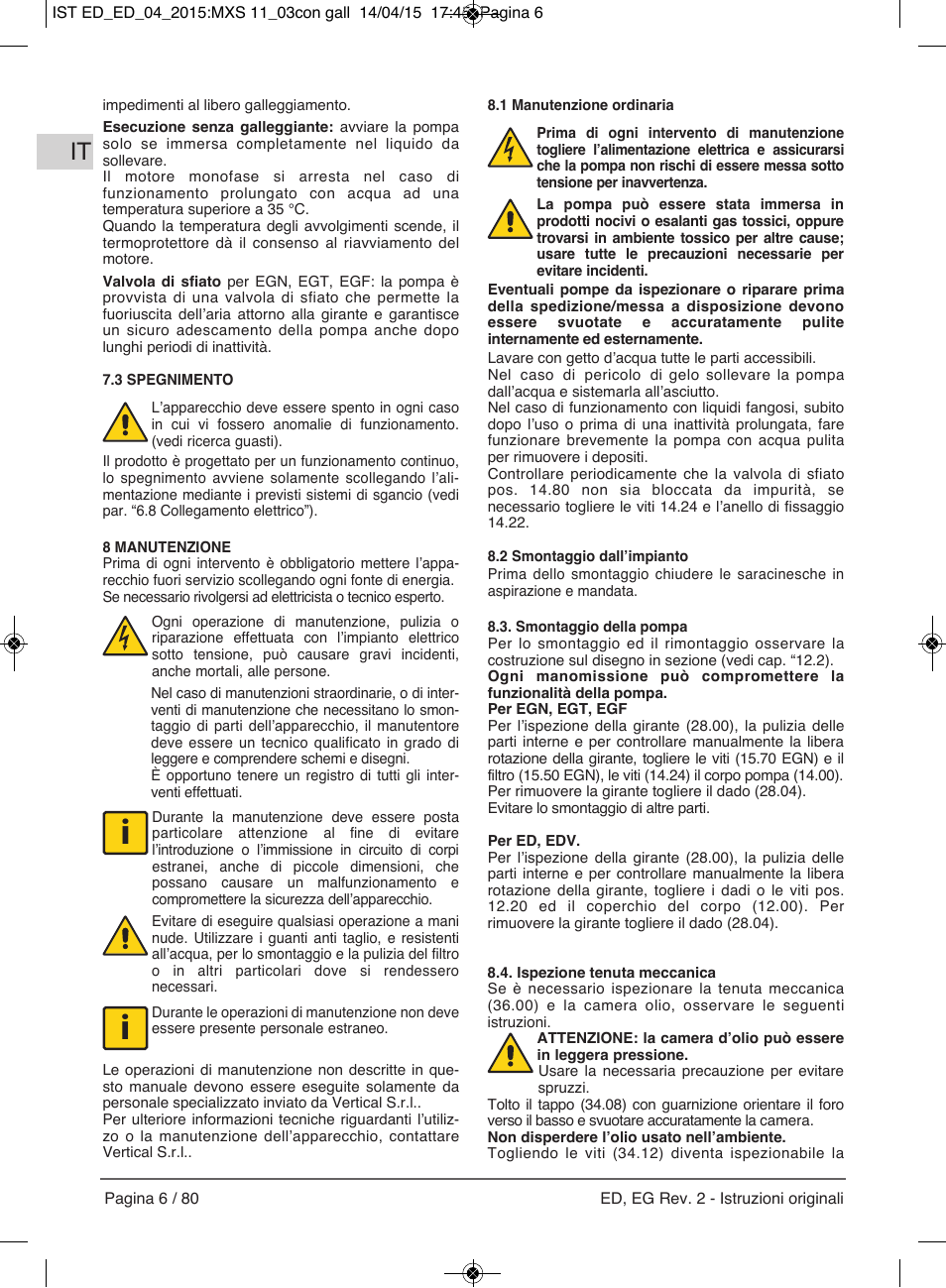 E-Tech Series EGT EGF User Manual | Page 6 / 80