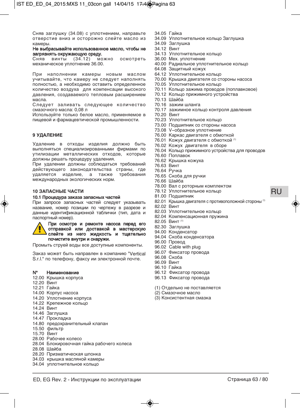 E-Tech Series EGT EGF User Manual | Page 63 / 80