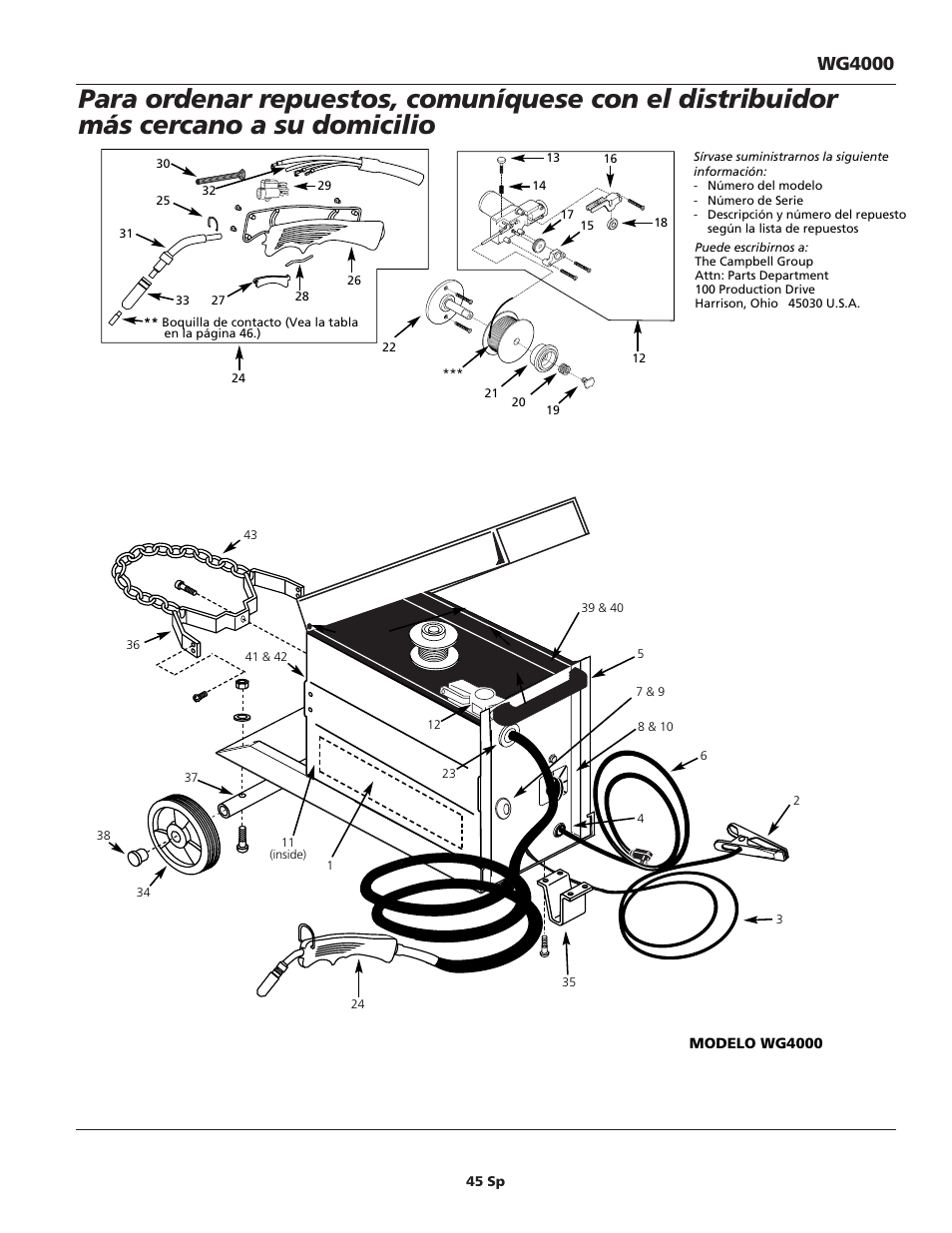 Wg4000 | Campbell Hausfeld WG4000 User Manual | Page 45 / 48