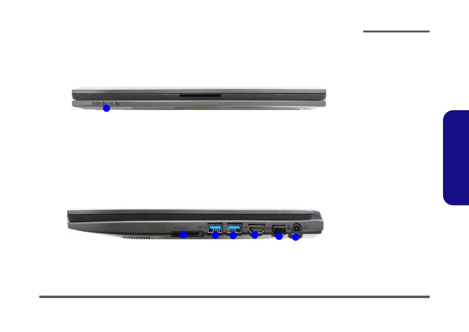 External locator - front & right side views, External locator - front & right side views -5 | Eurocom Armadillo 2 User Manual | Page 17 / 90