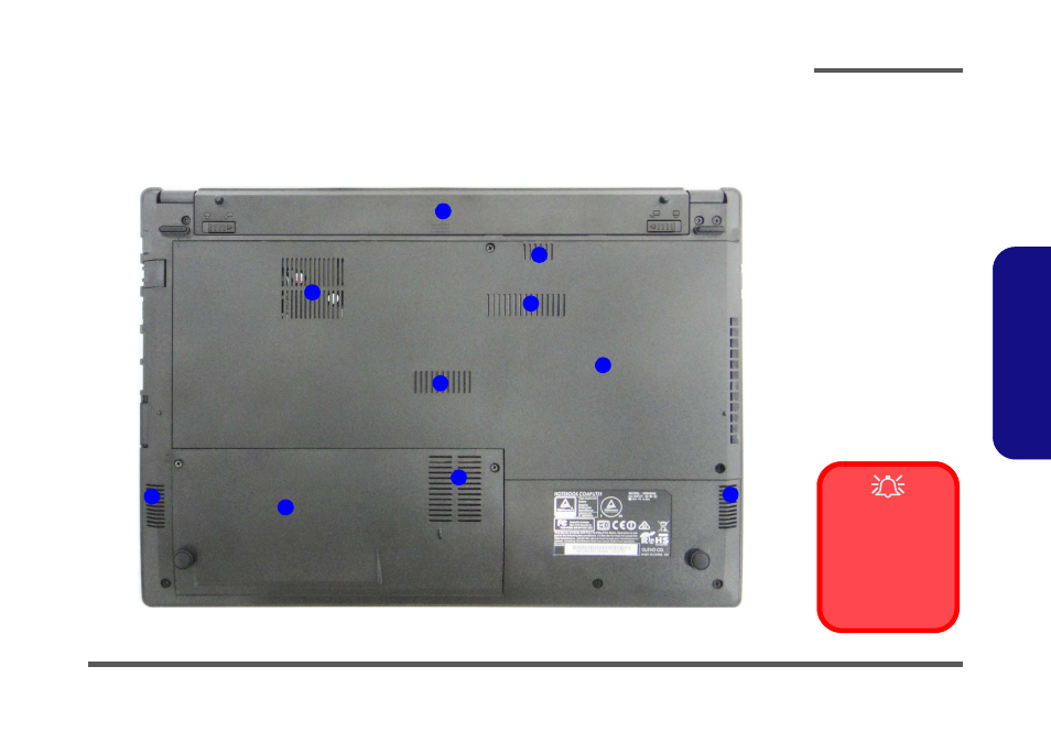 External locator - bottom view, External locator - bottom view -7 | Eurocom Armadillo 2 User Manual | Page 19 / 90