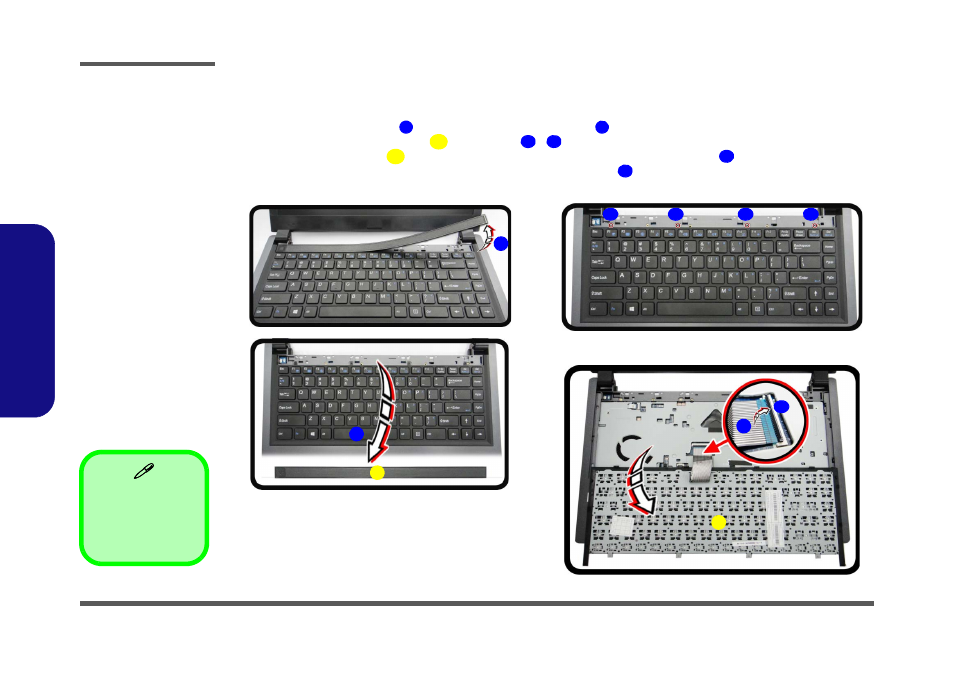 Removing the keyboard, Removing the keyboard -12, And keyboard | Eurocom Armadillo 2 User Manual | Page 36 / 90