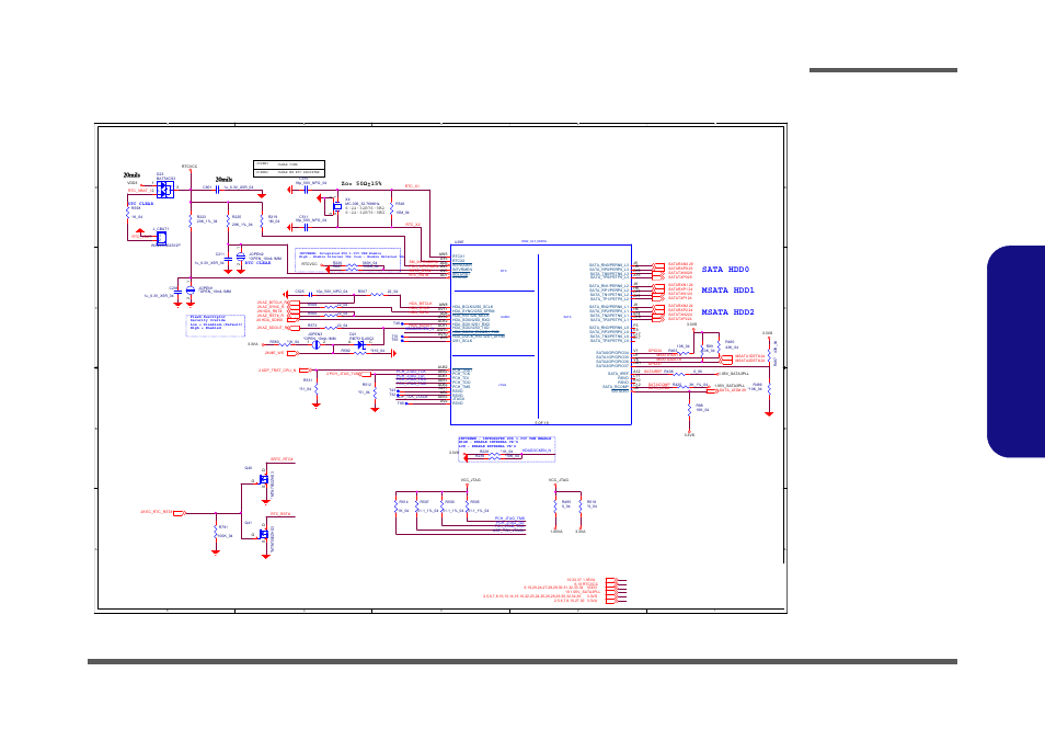 Processor 3/11, Sheet 4 of 42 processor 3/11, B.schematic diagrams | Schematic diagrams processor 3/11 b - 5, ᙔ!ϻ!ႝ!တ!!dmfwp!dp, Msata hdd2 msata hdd1 sata hdd0 | Eurocom Armadillo 2 User Manual | Page 49 / 90
