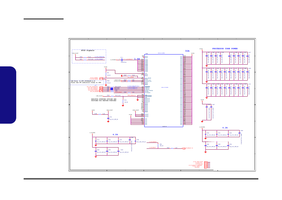 Processor 8/11, Sheet 9 of 42 processor 8/11, B.schematic diagrams | ᙔ!ϻ!ႝ!တ!!dmfwp!dp, 32a 1.4a, Processor core power | Eurocom Armadillo 2 User Manual | Page 54 / 90