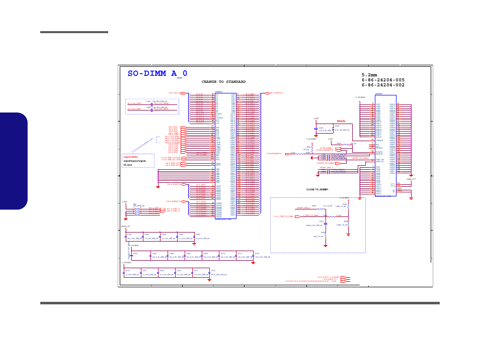 Ddr3 so-dimm_0, Sheet 13 of 42 ddr3 so-dimm_0, So-dimm a_0 | B.schematic diagrams, Schematic diagrams b - 14 ddr3 so-dimm_0, ᙔ!ϻ!ႝ!တ!!dmfwp!dp, Change to standard | Eurocom Armadillo 2 User Manual | Page 58 / 90