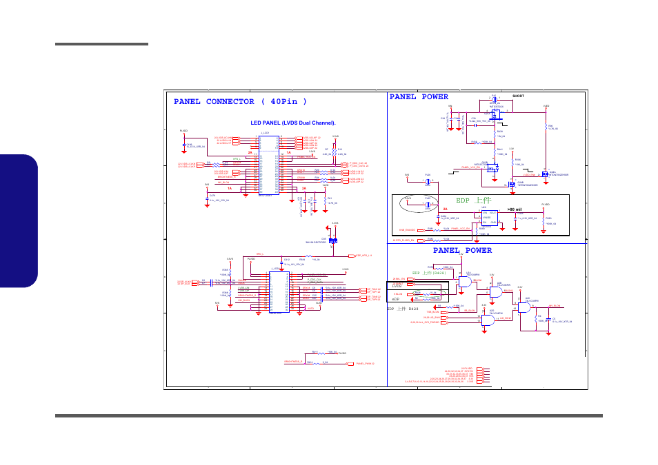 Panel, inverter, Sheet 15 of 42 panel, inverter, B.schematic diagrams | Schematic diagrams b - 16 panel, inverter, Panel power panel connector ( 40pin ) panel power, Edp ղ, ᙔ!ϻ!ႝ!တ!!dmfwp!dp, Led panel (lvds dual channel), 15]panel,inverter | Eurocom Armadillo 2 User Manual | Page 60 / 90