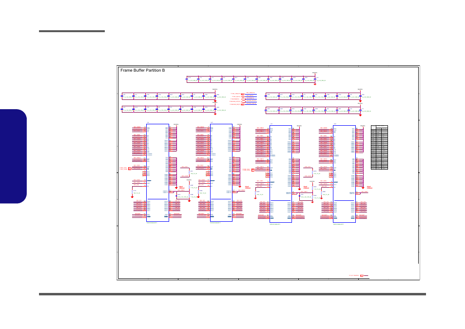Vga frame buffer b, Sheet 19 of 42 vga frame buffer b, B.schematic diagrams | Schematic diagrams b - 20 vga frame buffer b, Frame buffer partition b, ᙔ!ϻ!ႝ!တ!!dmfwp!dp | Eurocom Armadillo 2 User Manual | Page 64 / 90