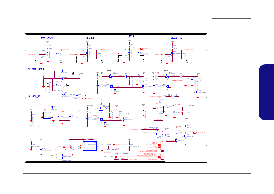 3v_spi, 3.3vs, 3.3v_m, 3.3v, Sheet 30 of 42 3.3v_spi, 3.3vs, 3.3v_m, 3.3v, B.schematic diagrams | Dd_on# susb 3.3v_spi sus, Slp_a, 3v_m, ᙔ!ϻ!ႝ!တ!!dmfwp!dp | Eurocom Armadillo 2 User Manual | Page 75 / 90