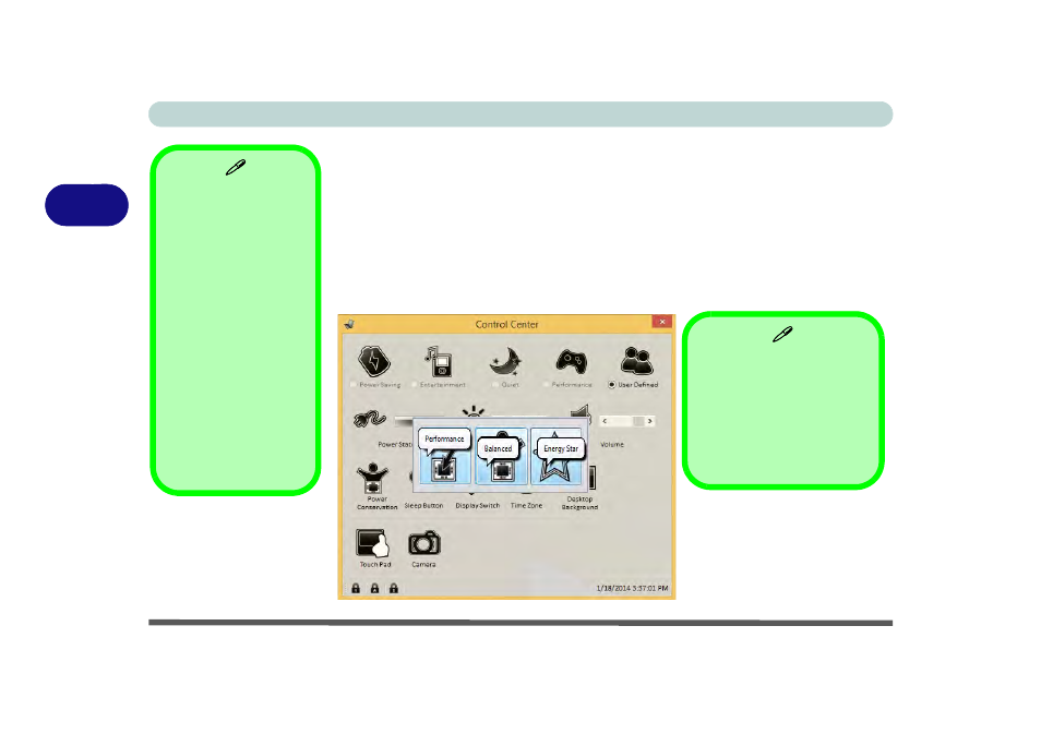 Power conservation modes, 3power conservation modes | Eurocom Electra 2 User Manual | Page 100 / 260