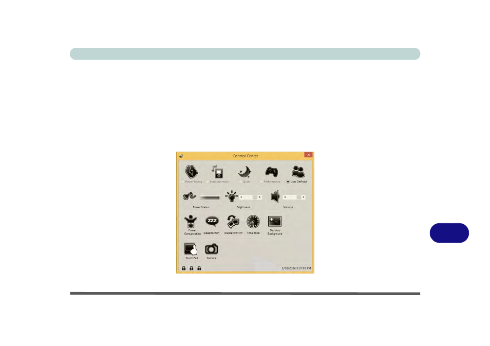 Appendix b: control center, Overview | Eurocom Electra 2 User Manual | Page 221 / 260